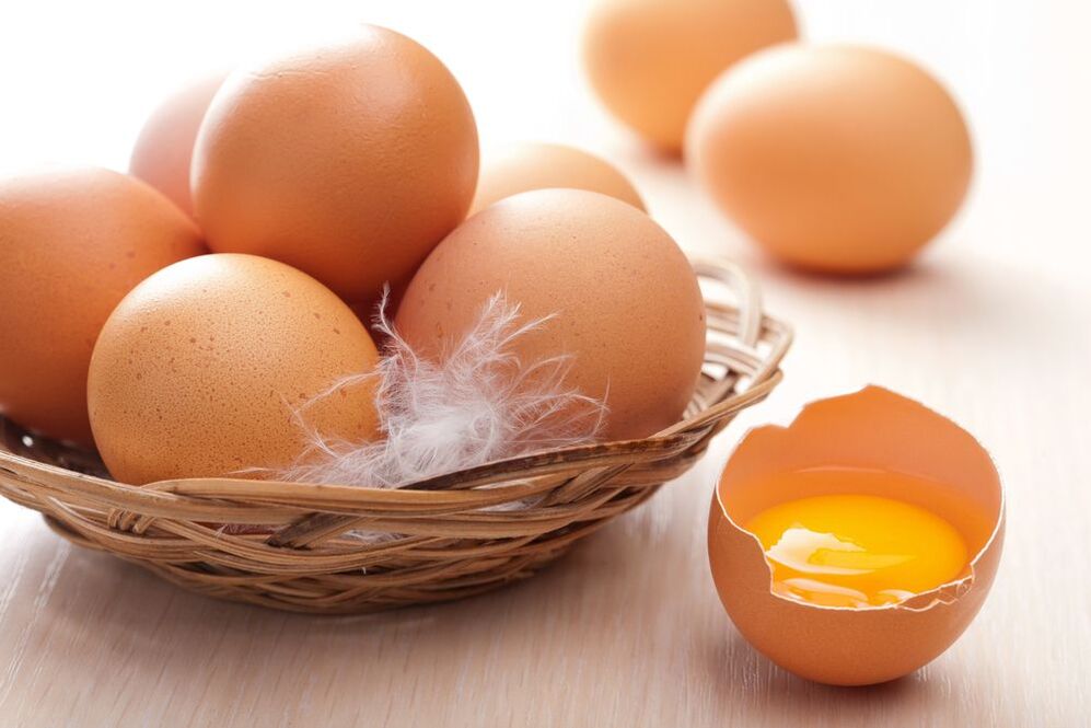 ایک غذا پر چکن انڈے